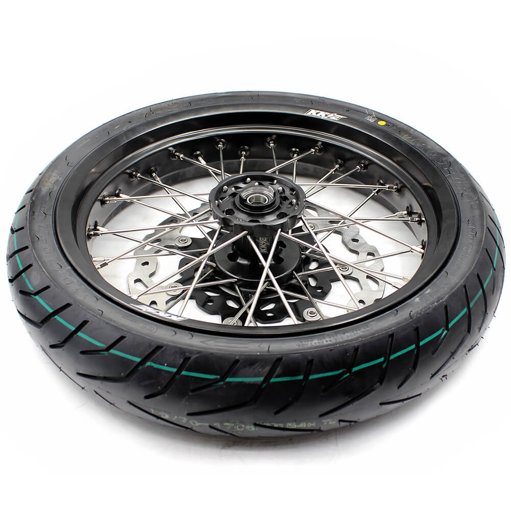 KKE 3.5/4.25*17in. Supmermoto Wheels Set For SUZUKI DRZ400SM 2005-2024 CST Tires