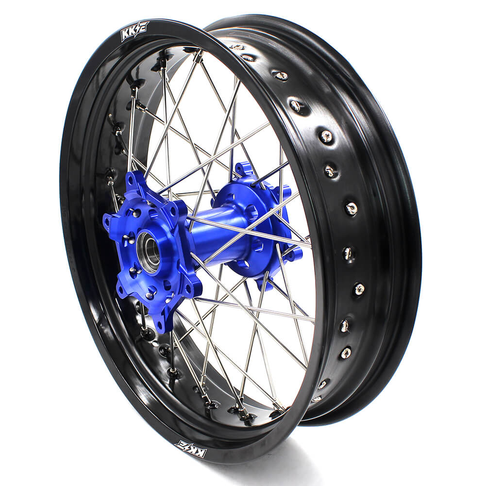 KKE 3.5 & 4.25 Wheels for Yamaha WR250F 2001 WR450F 2003-2018 Blue