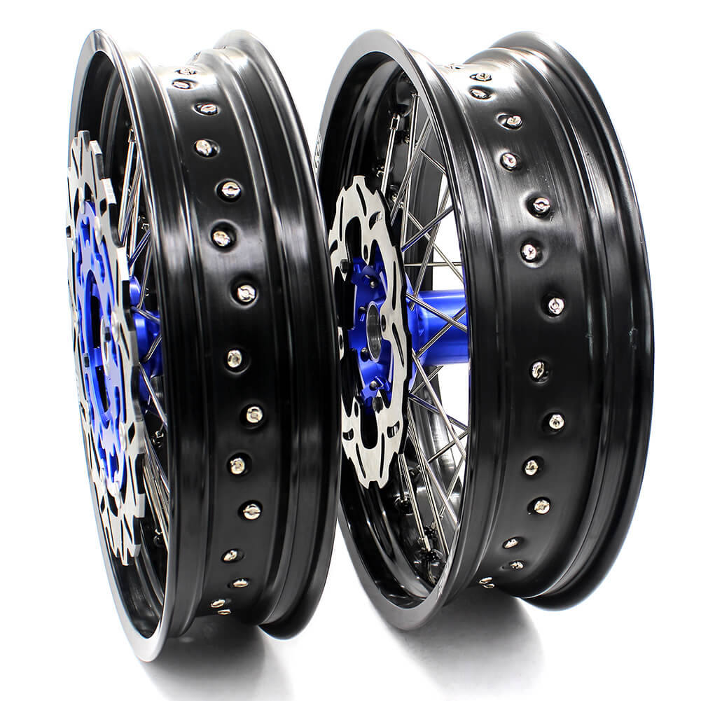 KKE 3.5 & 4.25 Wheels for Yamaha WR250F 2001 WR450F 2003-2018 Blue
