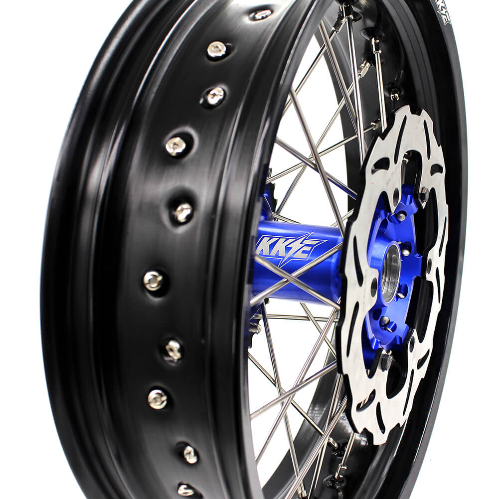 KKE 3.5 & 4.25 Wheels for Yamaha WR250F 2001 WR450F 2003-2018 Blue