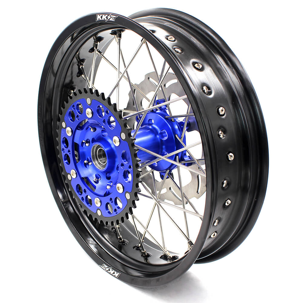 KKE 3.5 & 4.25 Wheels for Yamaha WR250F 2001 WR450F 2003-2018 Blue