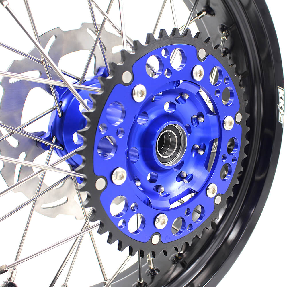 KKE 3.5 & 4.25 Wheels for Yamaha WR250F 2001 WR450F 2003-2018 Blue