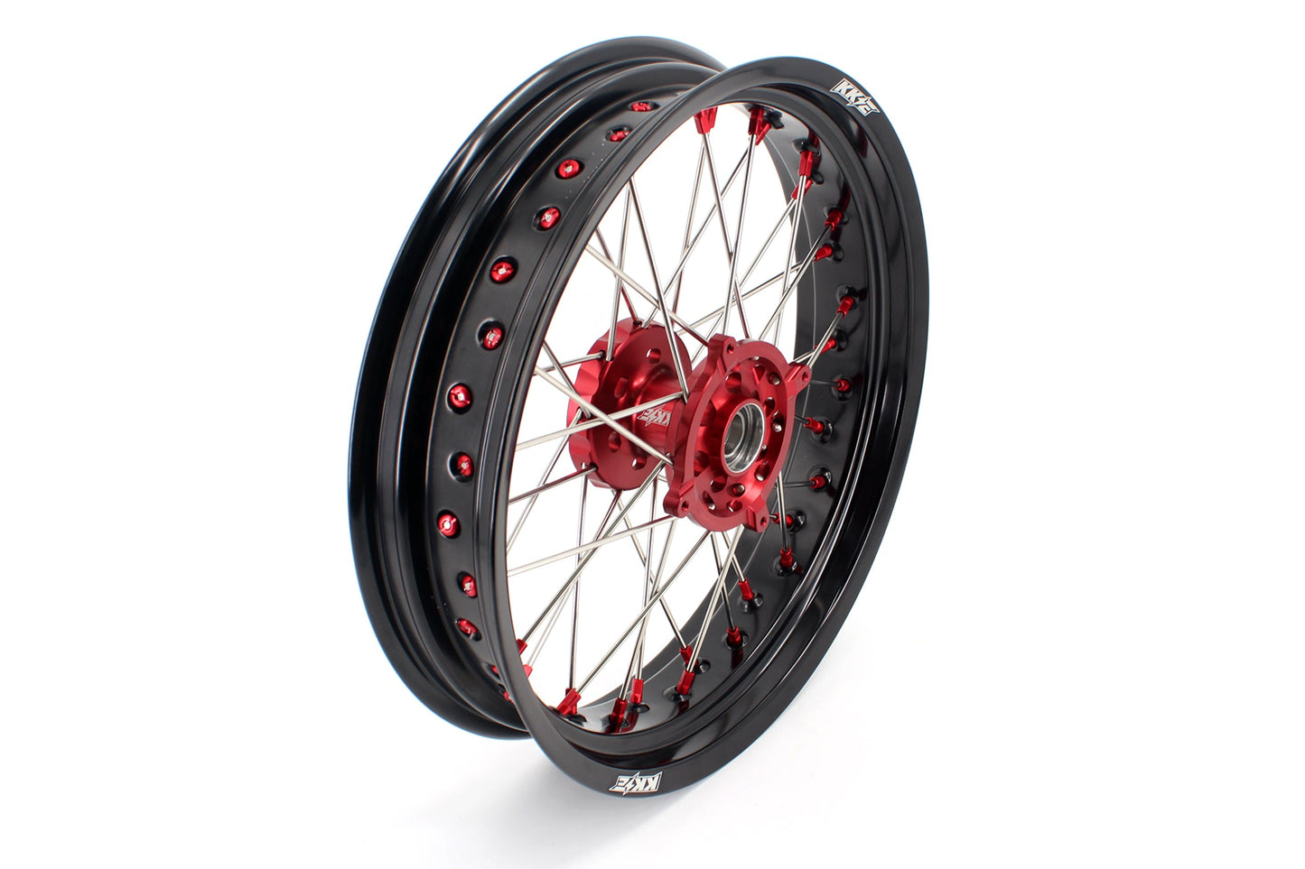 KKE 3.5 & 4.25 Supermoto Wheels Fit Husqvarna TE TC FE FC SMR 2000-2013 Red