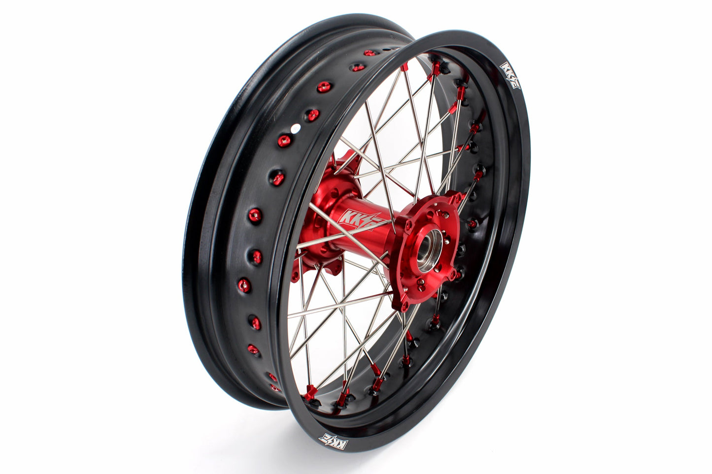 KKE 3.5 & 4.25 Supermoto Wheels Fit Husqvarna TE TC FE FC SMR 2000-2013 Red