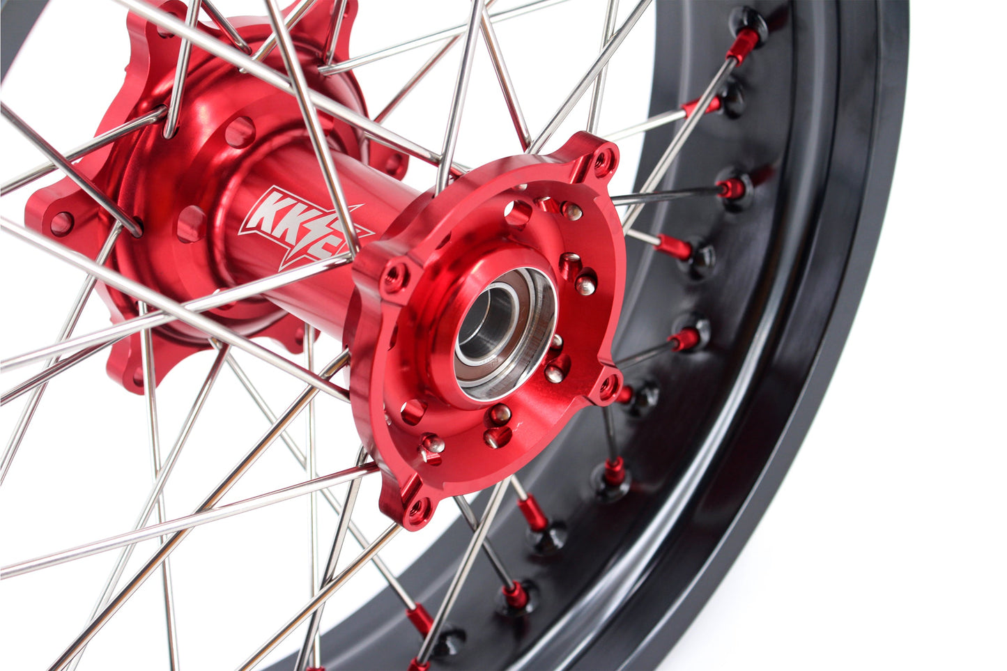 KKE 3.5 & 4.25 Supermoto Wheels Fit Husqvarna TE TC FE FC SMR 2000-2013 Red