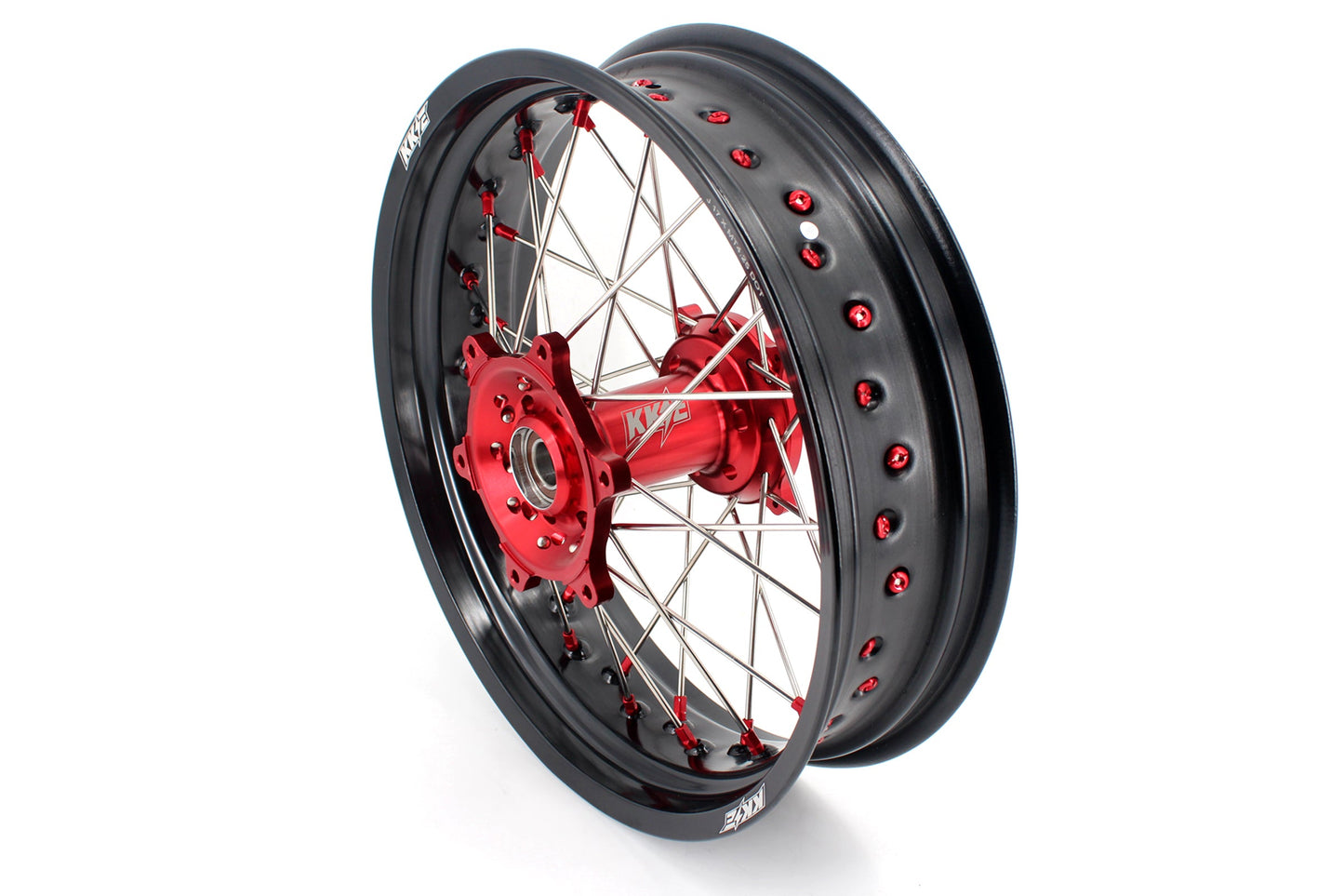 KKE 3.5 & 4.25 Supermoto Wheels Fit Husqvarna TE TC FE FC SMR 2000-2013 Red
