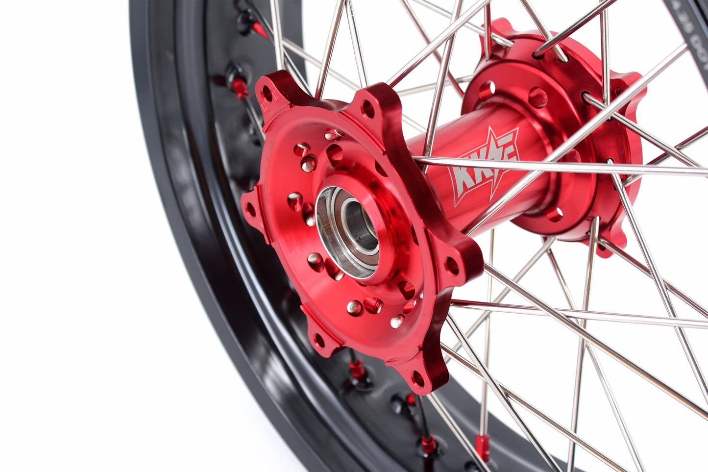 KKE 3.5 & 4.25 Supermoto Wheels Fit Husqvarna TE TC FE FC SMR 2000-2013 Red