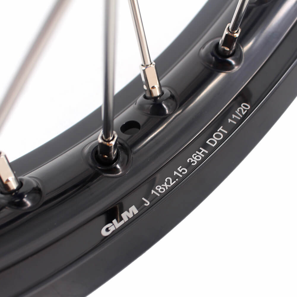 KKE 21/18 Spoked Enduro Wheels for GAS GAS Enduro Bikes 2004-2017 Red