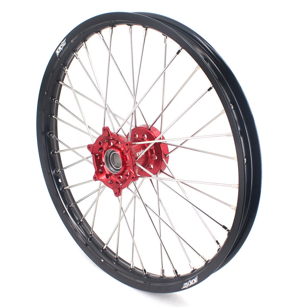 KKE 21 & 18 Enduro Rims for GAS GAS Enduro Bikes 2018-2020 Red CNC Hub