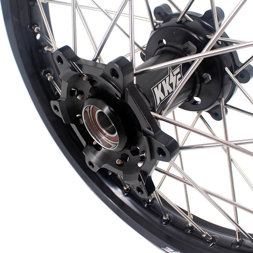 KKE 21/18 Enduro Off Road Wheels Rim Fit For SUZUKI DRZ400SM 2005-2024 Black Hub