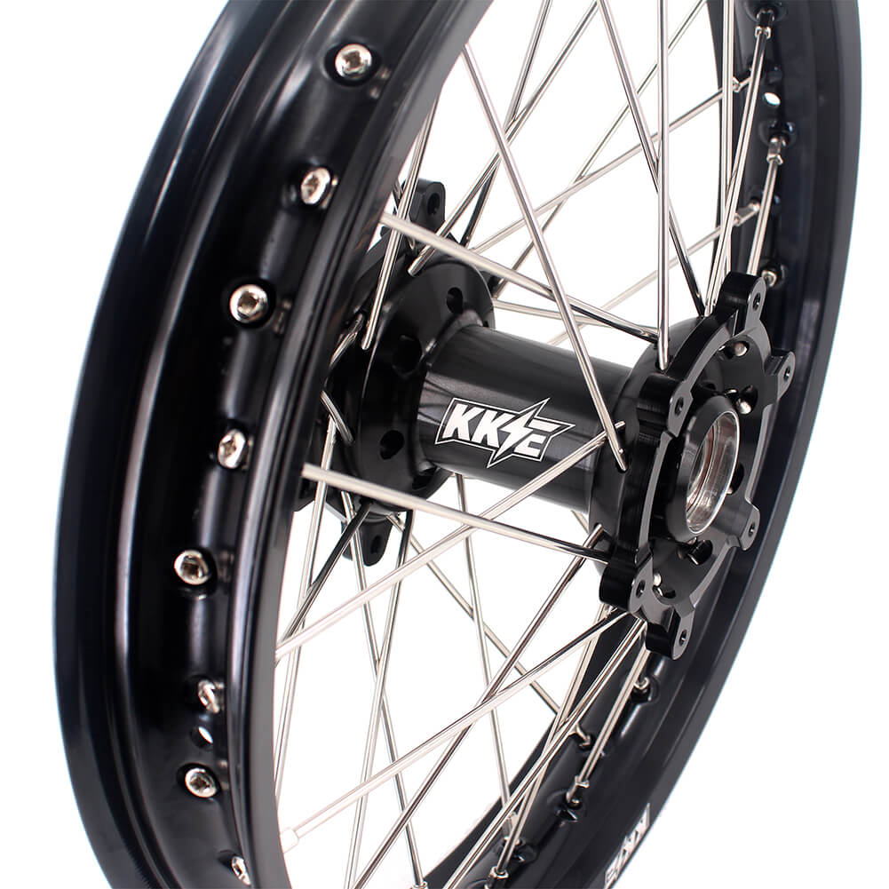 KKE 21/18 Enduro Off Road Wheels Rim Fit For SUZUKI DRZ400SM 2005-2024 Black Hub