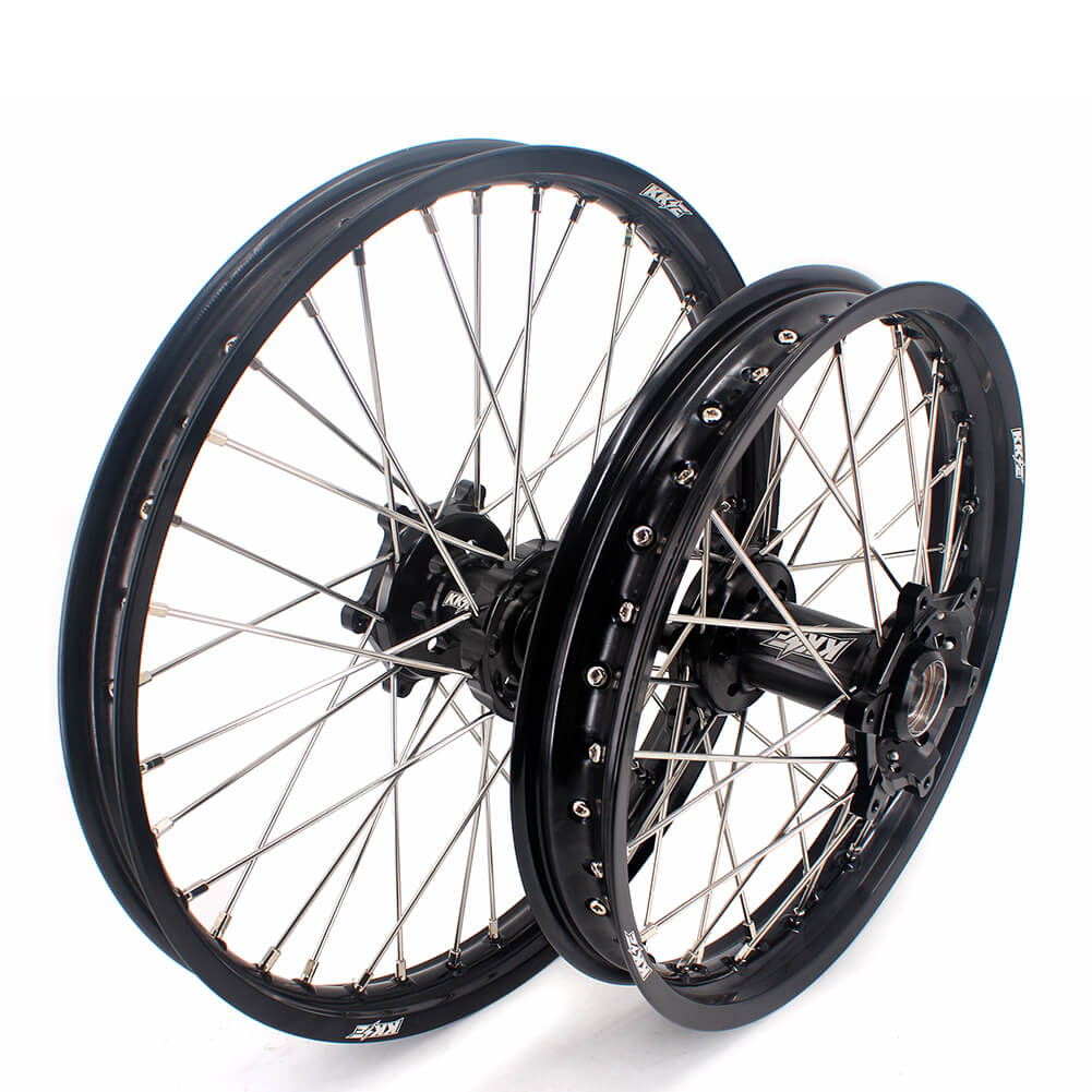 KKE 21/18 Enduro Off Road Wheels Rim Fit For SUZUKI DRZ400SM 2005-2024 Black Hub