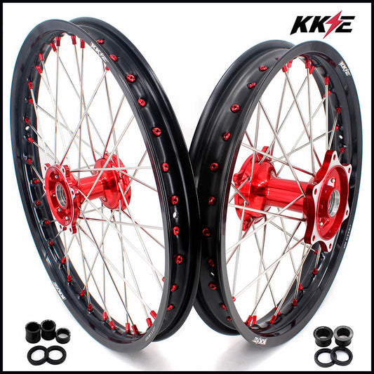 KKE 21" 18" or 21" 19" Cast Hub Billet Rims For HONDA CRF250R 2004-2013 CRF450R CR125R CR250R 2002-2013