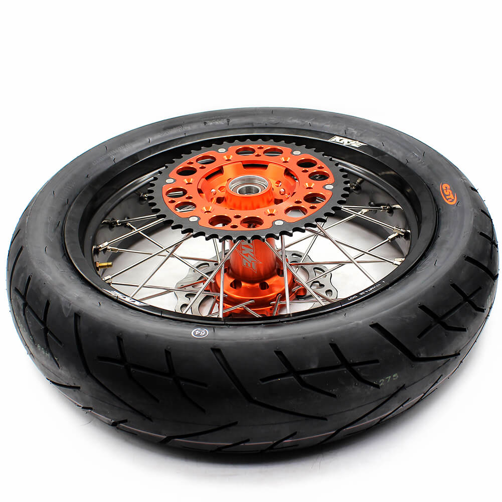 KKE 3.5 & 5.0 Supermoto CST Tires for KTM SX SX-F XC XC-F Orange