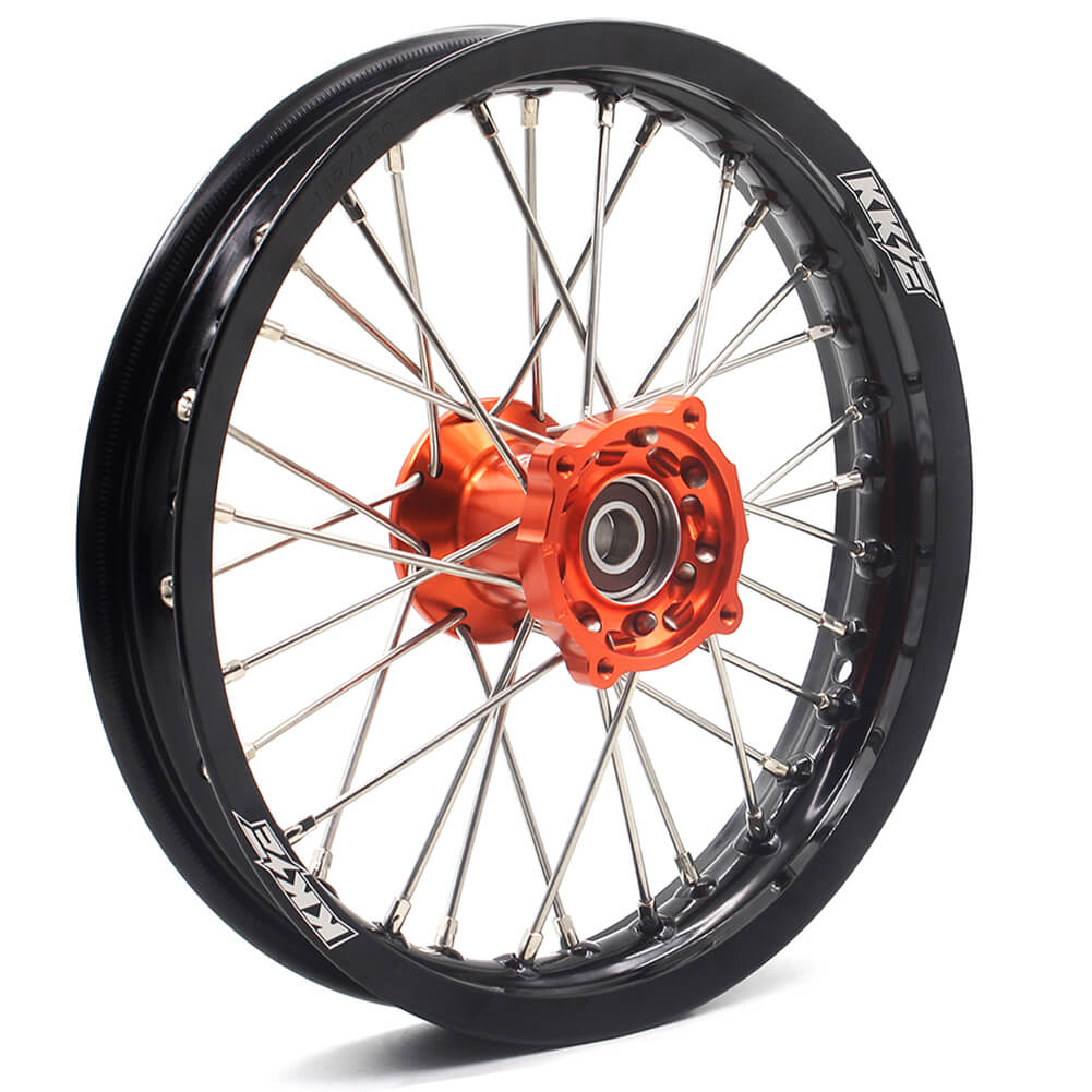 KKE 12/10 Small Kid's Wheels For KTM SX50 GAS GAS MC50 Mini Dirtbikes Orange Hub