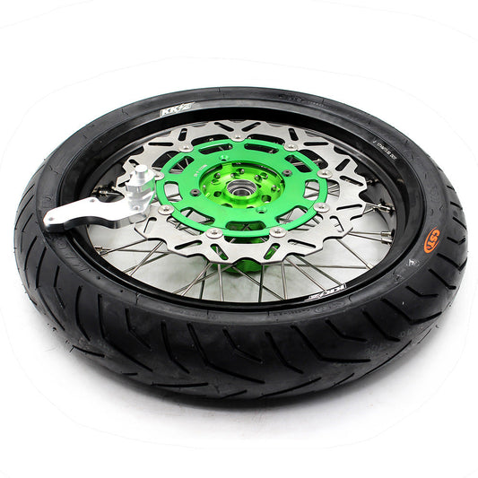 KKE 17inch KX250F 2006-2019 KX450F 2006-2018 For KAWASAKI Supermoto Rims CST Tires