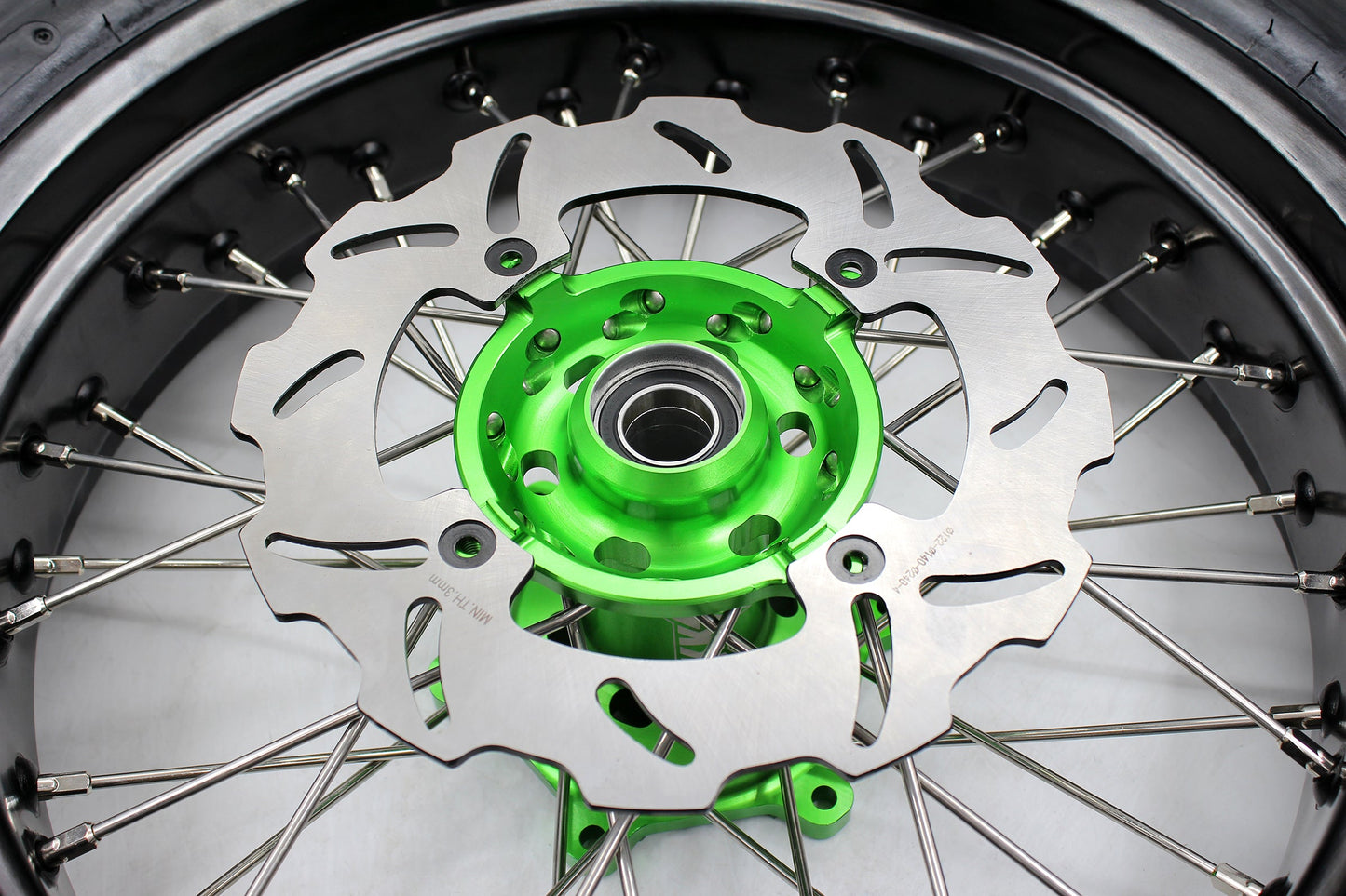 KKE 17inch KX450 KX450X KX250F 2020 KX450F 2019-2021 KX450 2019-2023 For KAWASAKI Supermoto Rims CST Tires Green