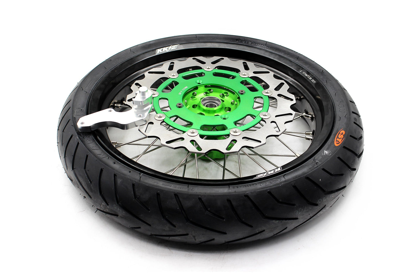 KKE 17inch KX450 KX450X KX250F 2020 KX450F 2019-2021 KX450 2019-2023 For KAWASAKI Supermoto Rims CST Tires Green