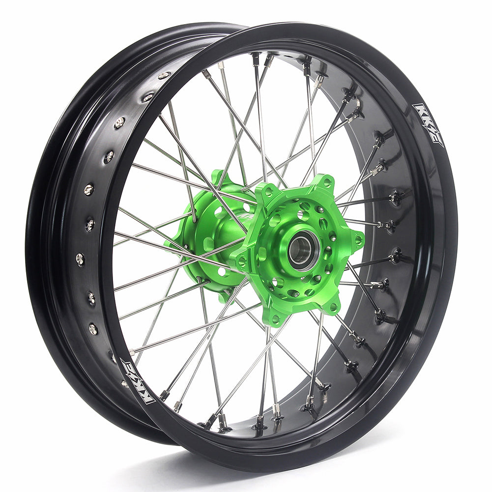 KKE 17Inch KX250F KX450F 2006-2021 For KAWASAKI Supermoto Spoked Wheels Rim
