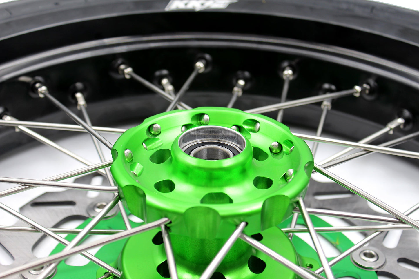 KKE 17inch KX450 KX450X KX250F 2020 KX450F 2019-2021 KX450 2019-2023 For KAWASAKI Supermoto Rims CST Tires Green
