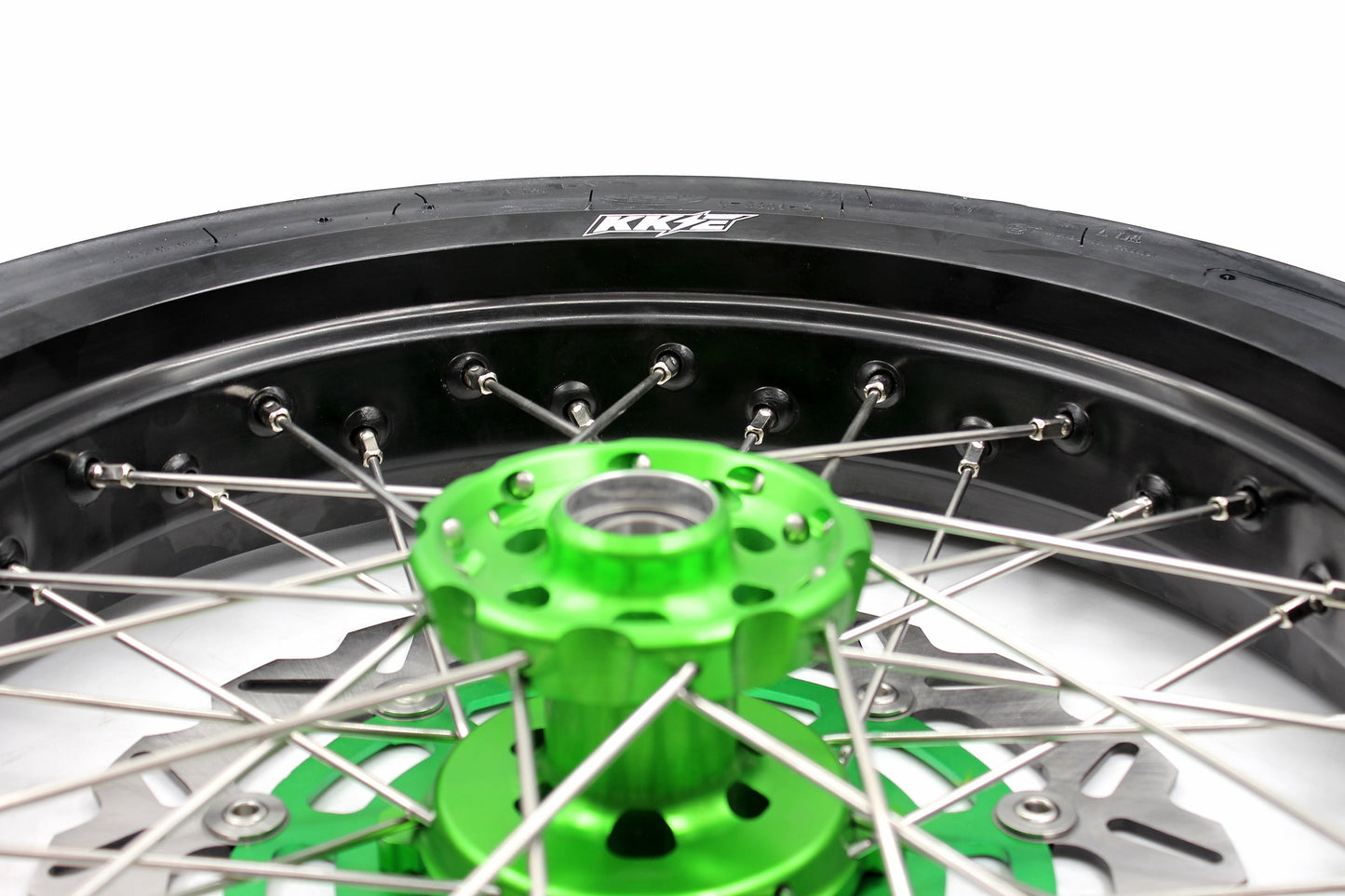 KKE 17inch KX450 KX450X KX250F 2020 KX450F 2019-2021 KX450 2019-2023 For KAWASAKI Supermoto Rims CST Tires Green