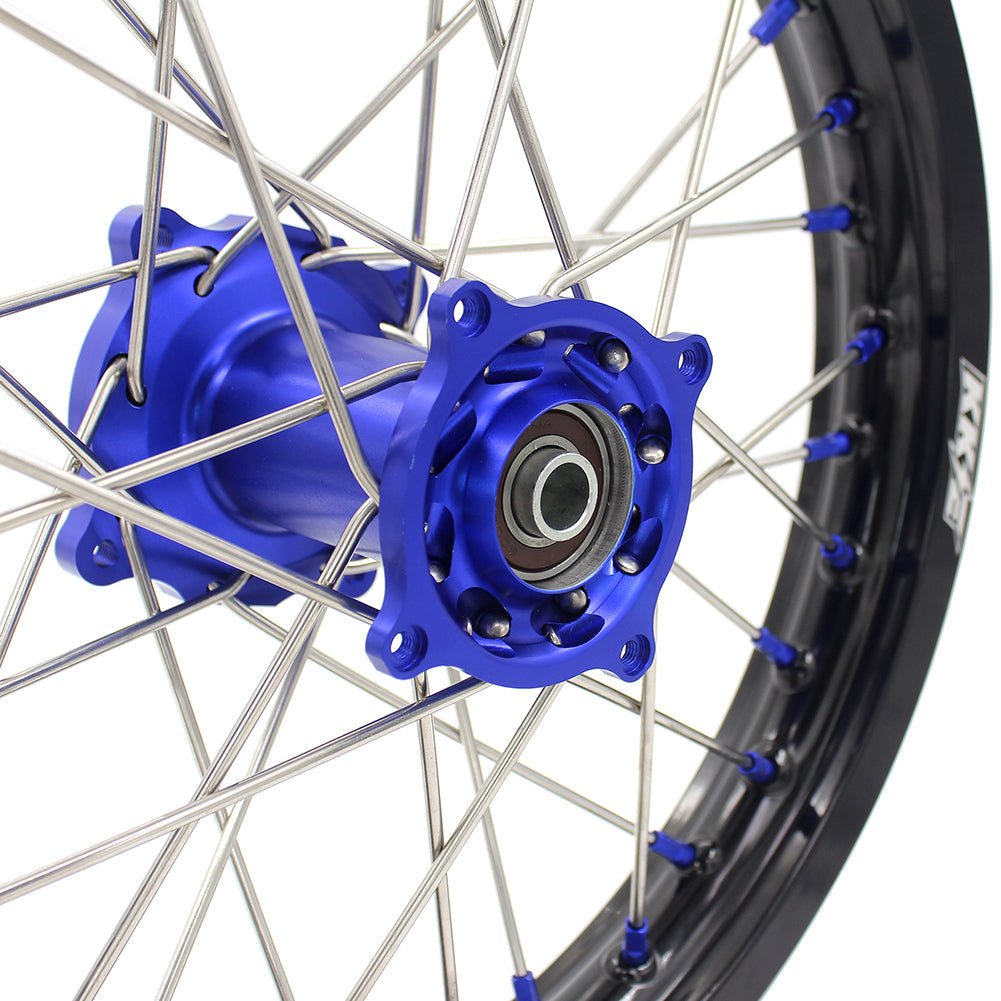 KKE For Kawasaki KX80 KX85 KX100 19/16 Big Kid's Wheels Rims Blue Nipples