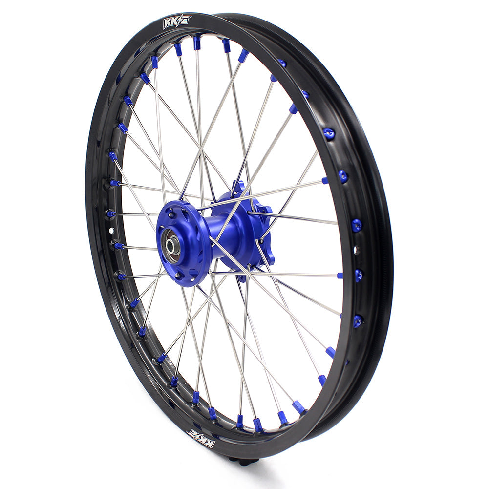 KKE For Kawasaki KX80 KX85 KX100 19/16 Big Kid's Wheels Rims Blue Nipples