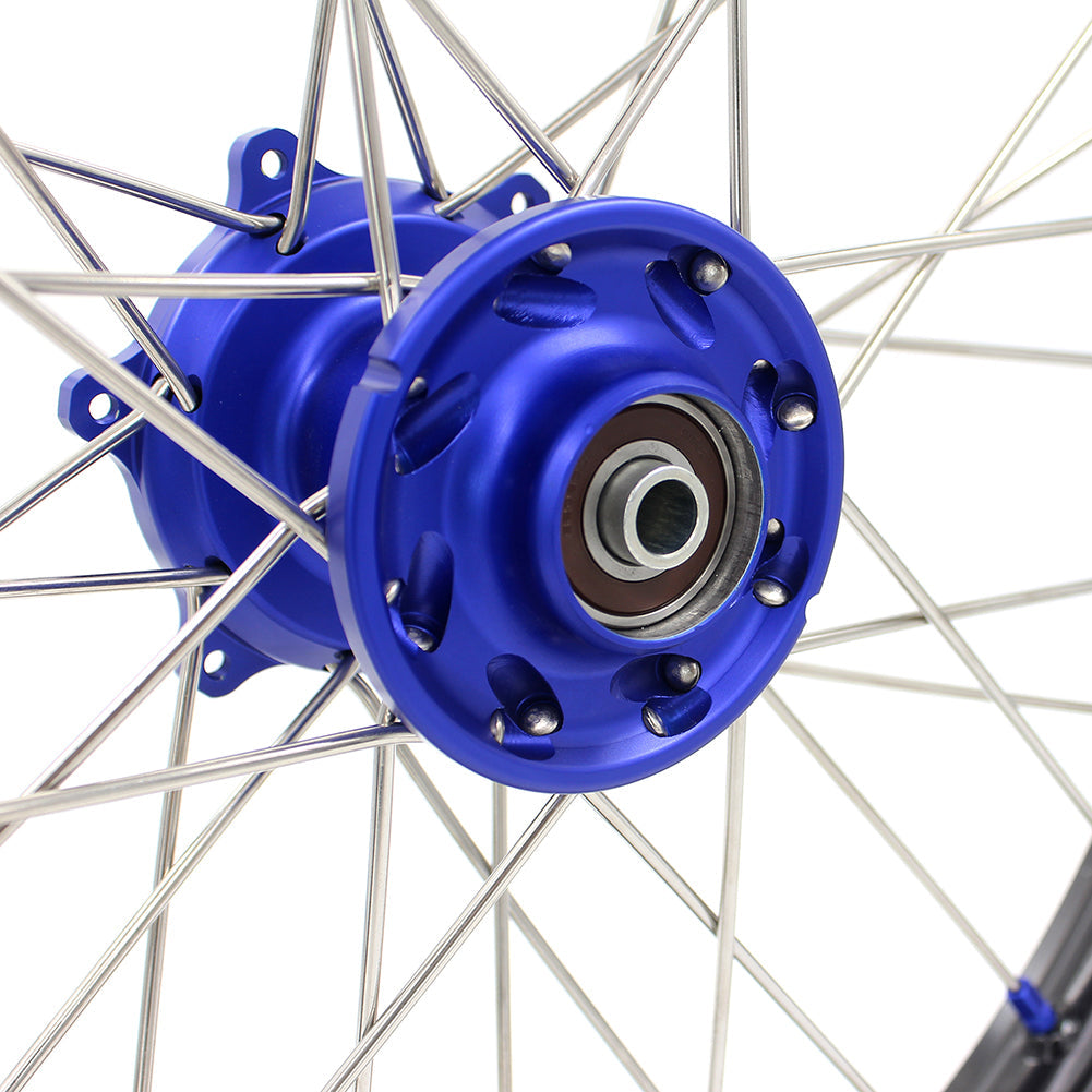 KKE For Kawasaki KX80 KX85 KX100 19/16 Big Kid's Wheels Rims Blue Nipples