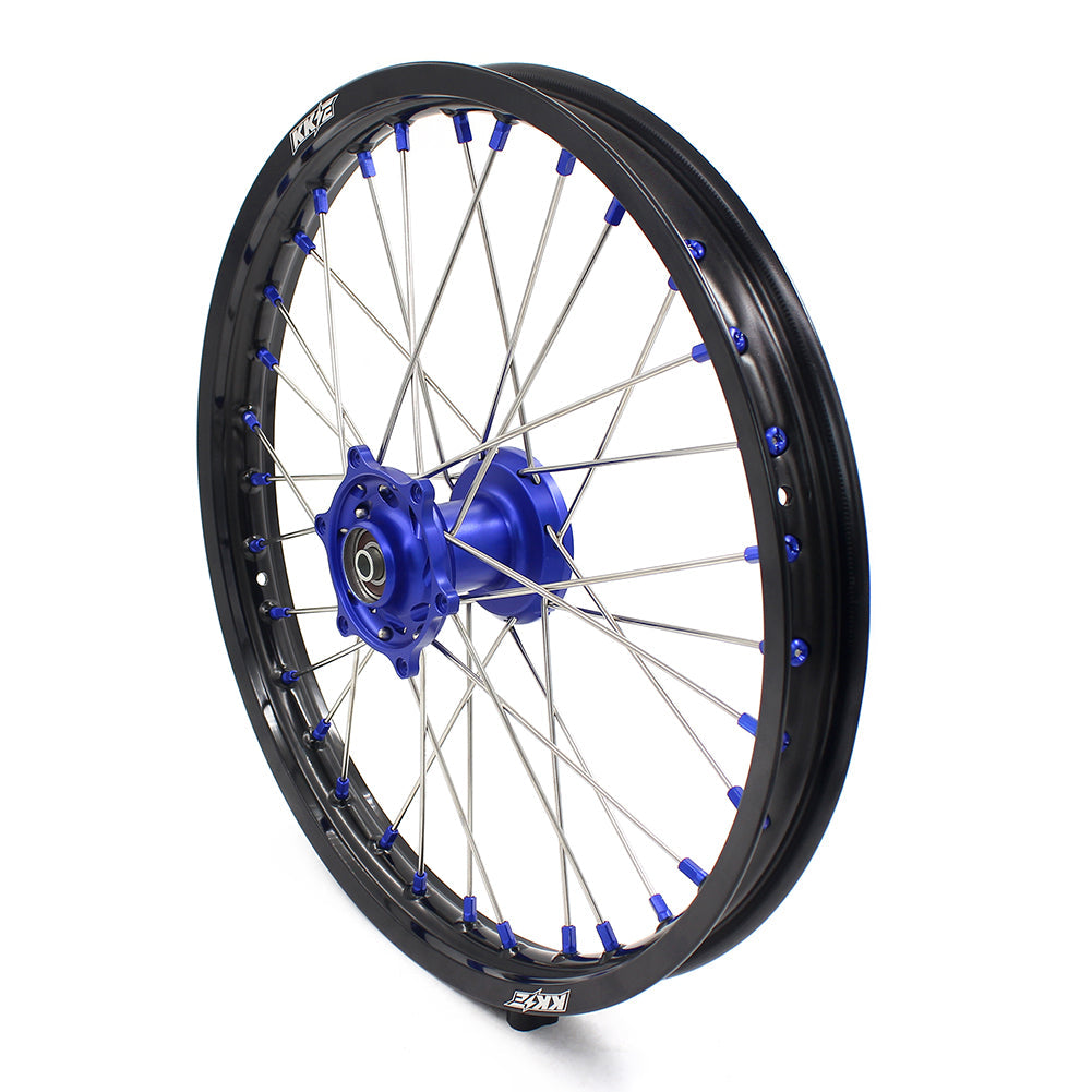 KKE For Kawasaki KX80 KX85 KX100 19/16 Big Kid's Wheels Rims Blue Nipples