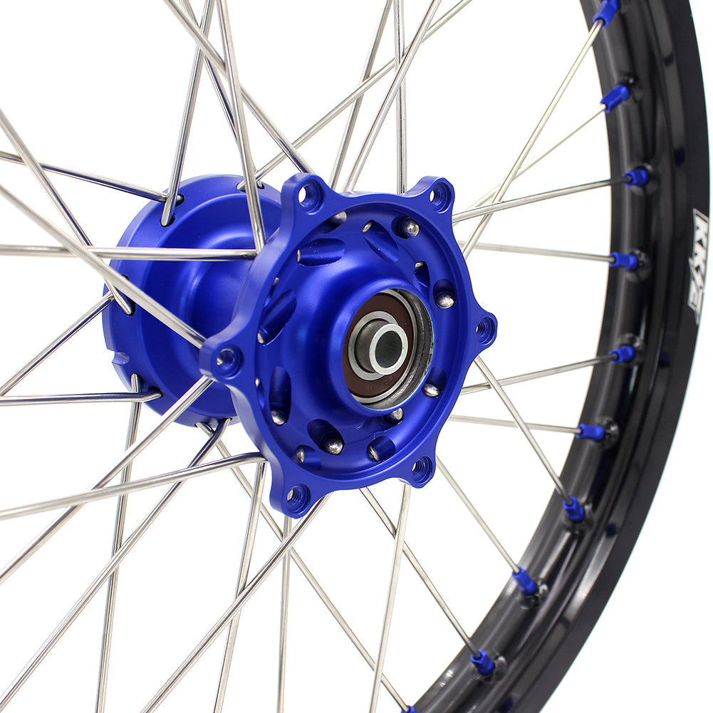 KKE For Kawasaki KX80 KX85 KX100 19/16 Big Kid's Wheels Rims Blue Nipples