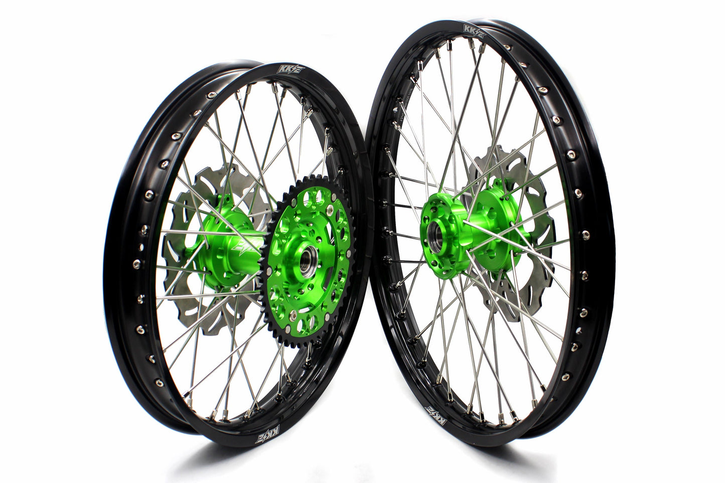 KKE 21 18 Enduro Dirtbike Wheels For KAWASAKI KX125 KX250 1993-2002 220mm Disc