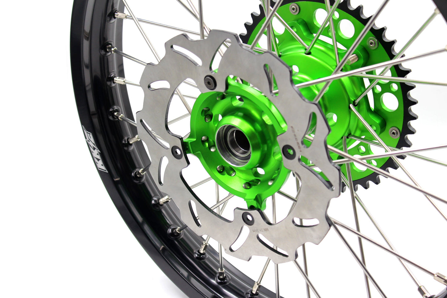 KKE 21 18 Enduro Dirtbike Wheels For KAWASAKI KX125 KX250 1993-2002 220mm Disc