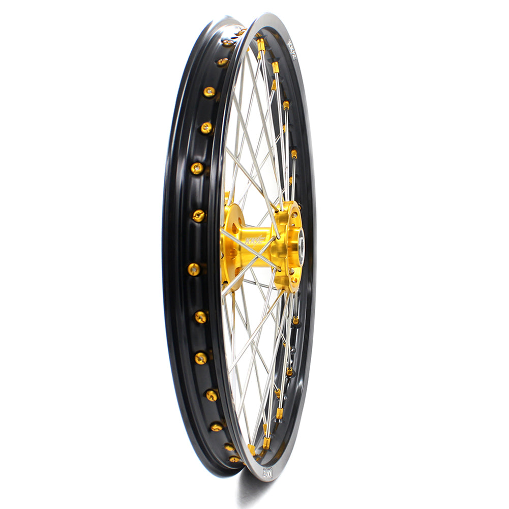KKE 21 & 19 MX Dirt Bikes Rims For SUZUKI RM125 RM250 1996-2000 Gold Nipples