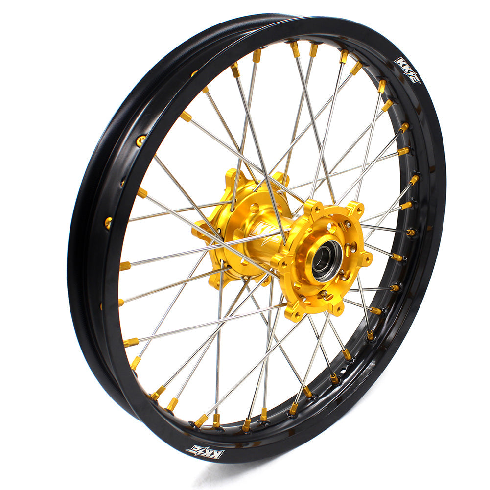 KKE 21 & 19 MX Dirt Bikes Rims For SUZUKI RM125 RM250 1996-2000 Gold Nipples