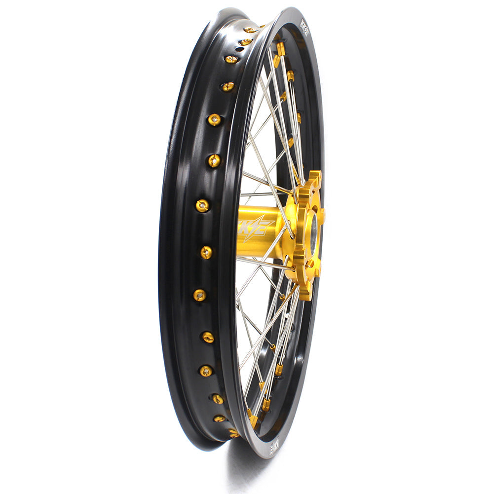 KKE 21 & 19 MX Dirt Bikes Rims For SUZUKI RM125 RM250 1996-2000 Gold Nipples