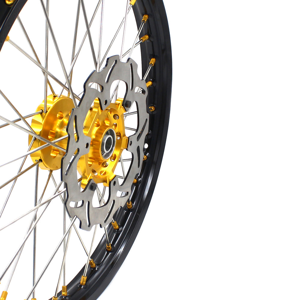 KKE 21 & 19 MX Dirt Bikes Rims For SUZUKI RM125 RM250 1996-2000 Gold Nipples