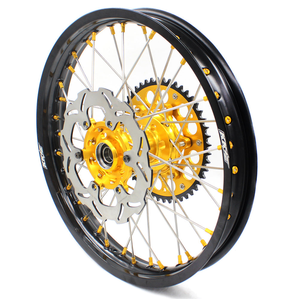 KKE 21 & 19 MX Dirt Bikes Rims For SUZUKI RM125 RM250 1996-2000 Gold Nipples