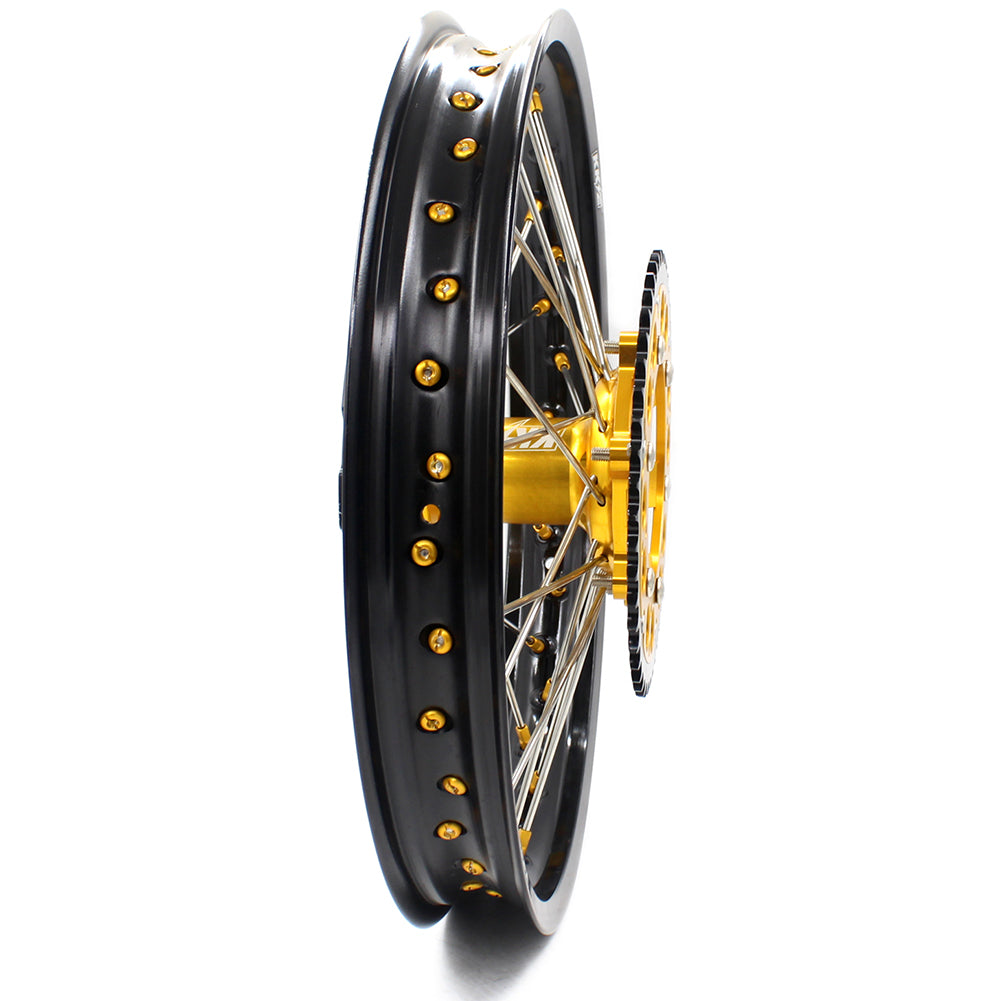 KKE 21 & 19 MX Dirt Bikes Rims For SUZUKI RM125 RM250 1996-2000 Gold Nipples