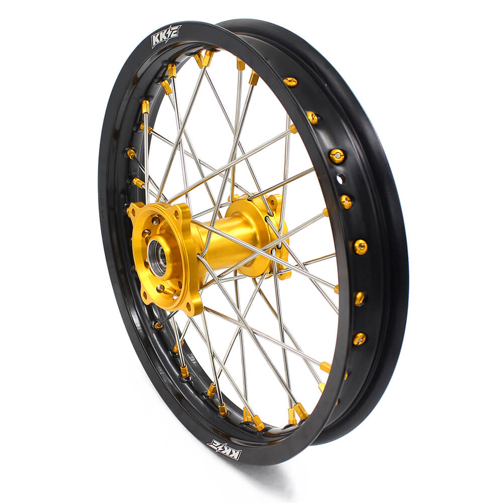 KKE 17/14 RM80 1993-2001 RM85 2002-2023 For SUZUKI Kid's Small Wheels Rims Gold Nipples