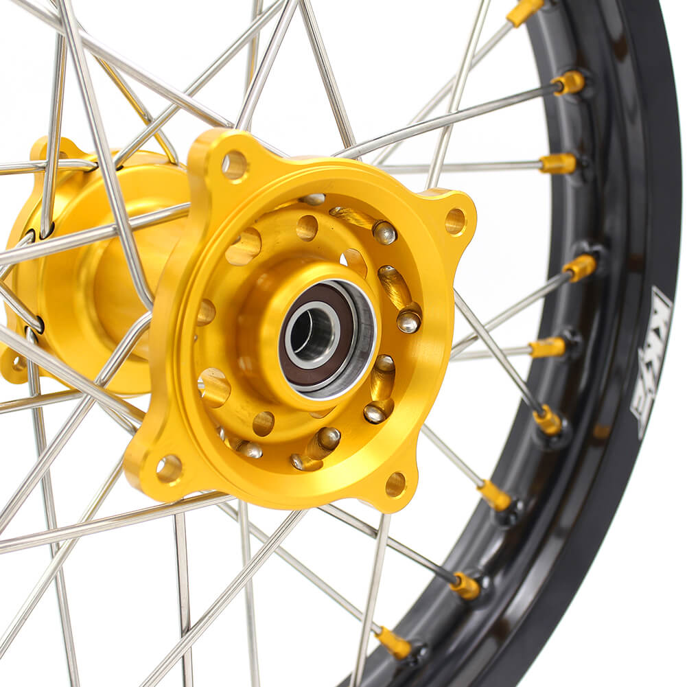 KKE 17/14 RM80 1993-2001 RM85 2002-2023 For SUZUKI Kid's Small Wheels Rims Gold Nipples
