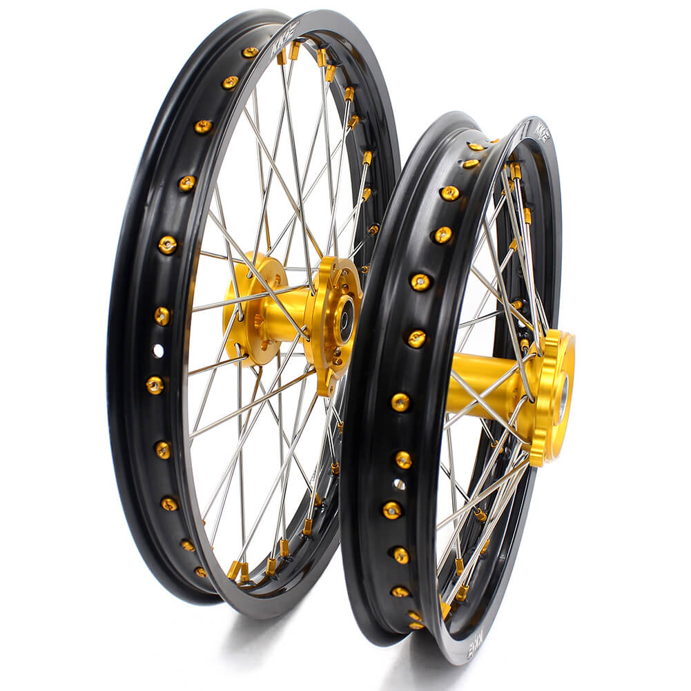 KKE 17/14 RM80 1993-2001 RM85 2002-2023 For SUZUKI Kid's Small Wheels Rims Gold Nipples
