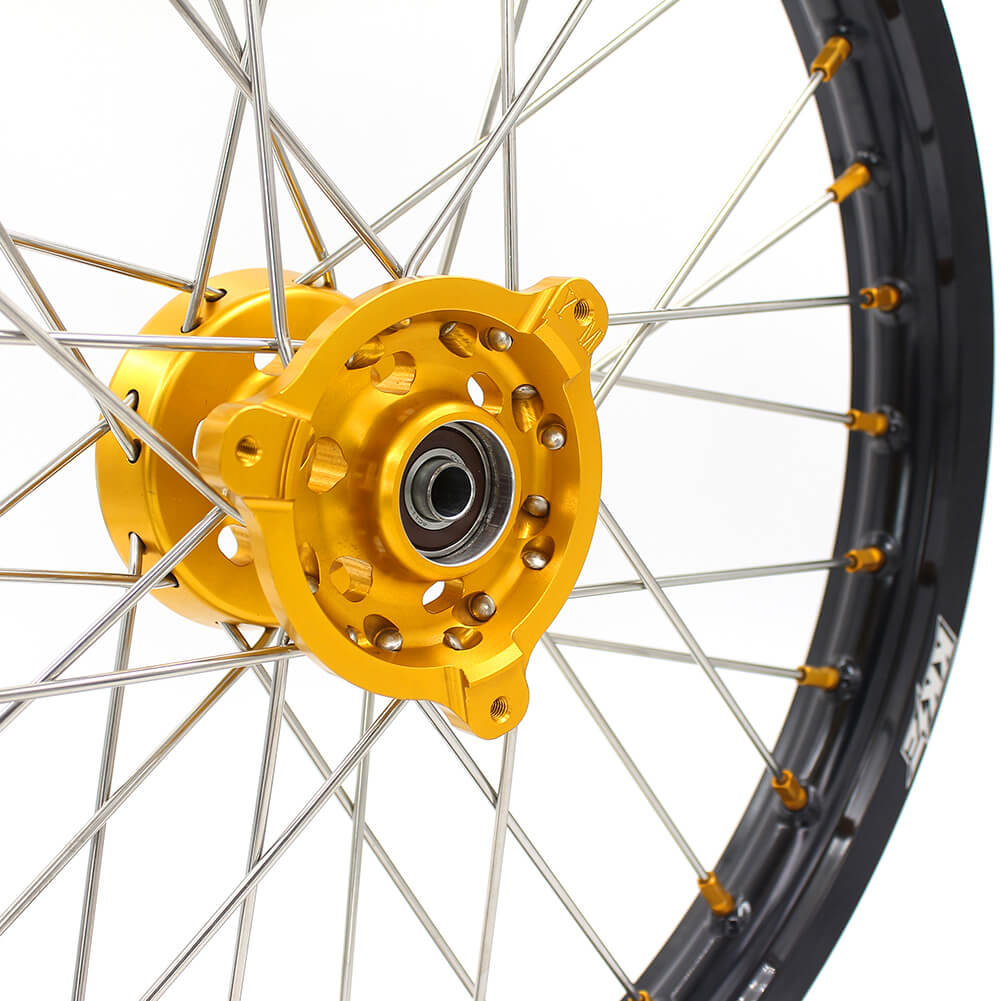 KKE 17/14 RM80 1993-2001 RM85 2002-2023 For SUZUKI Kid's Small Wheels Rims Gold Nipples