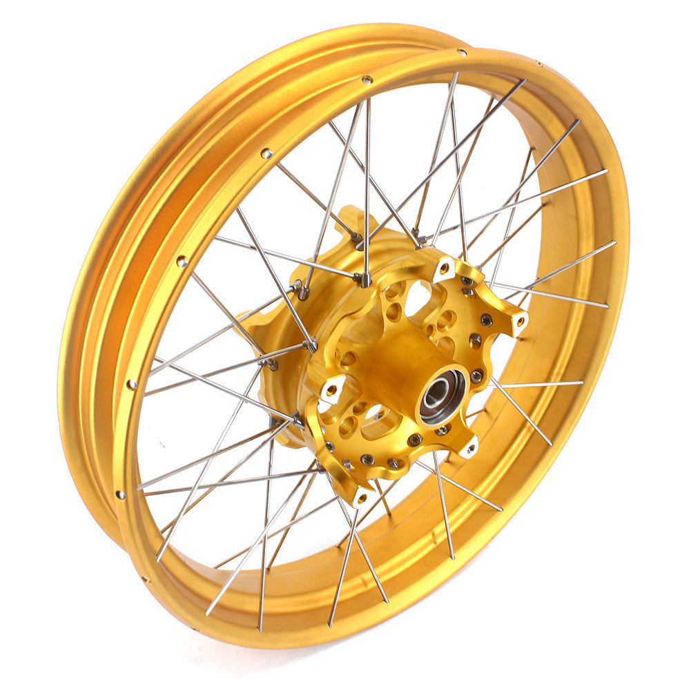 VMX 19inch & 17inch Tubeless Spoked Wheels For BMW R1200GS 2013-2020 R1250GS 2019-2023 Gold Hub & Rim