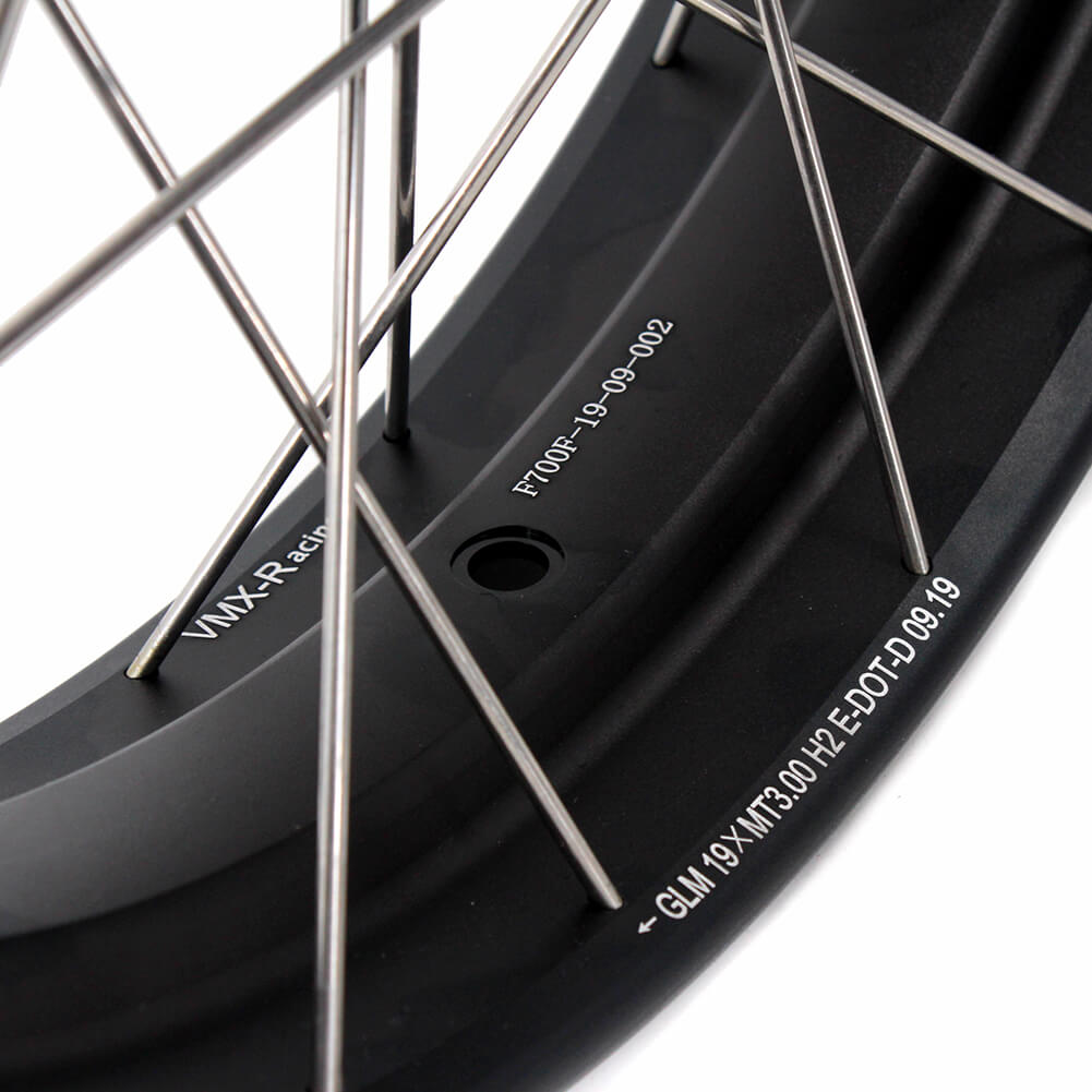 VMX 19 Inch / 17 Inch Tubeless Wheels Fit For BMW F700GS 2012-2018 Black Hubs