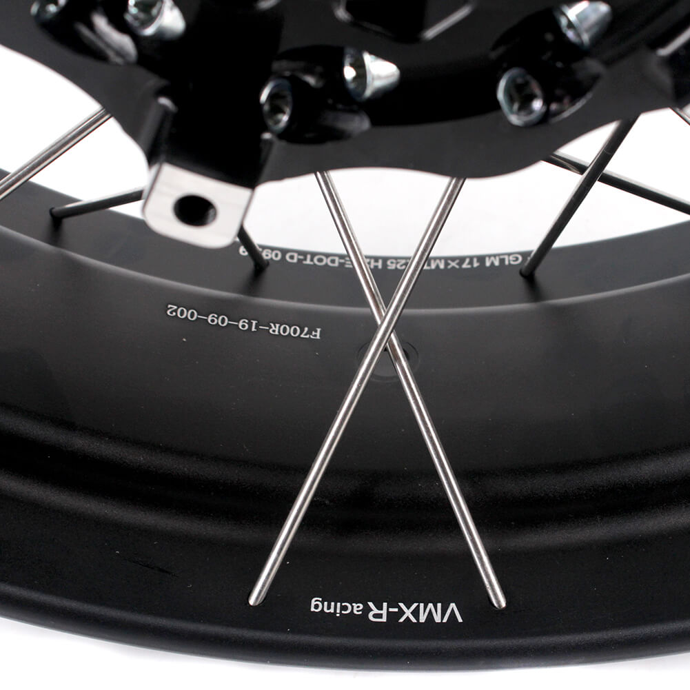 VMX 19 Inch / 17 Inch Tubeless Wheels Fit For BMW F700GS 2012-2018 Black Hubs