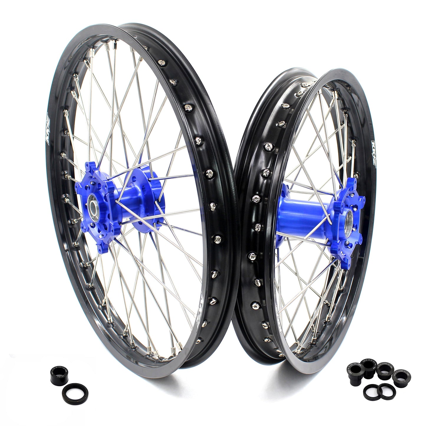 KKE 21 & 18 Enduro Wheels for YAMAHA WR250F 2017-2018 WR450F 2016-2018 Blue&Black 270mm Disc