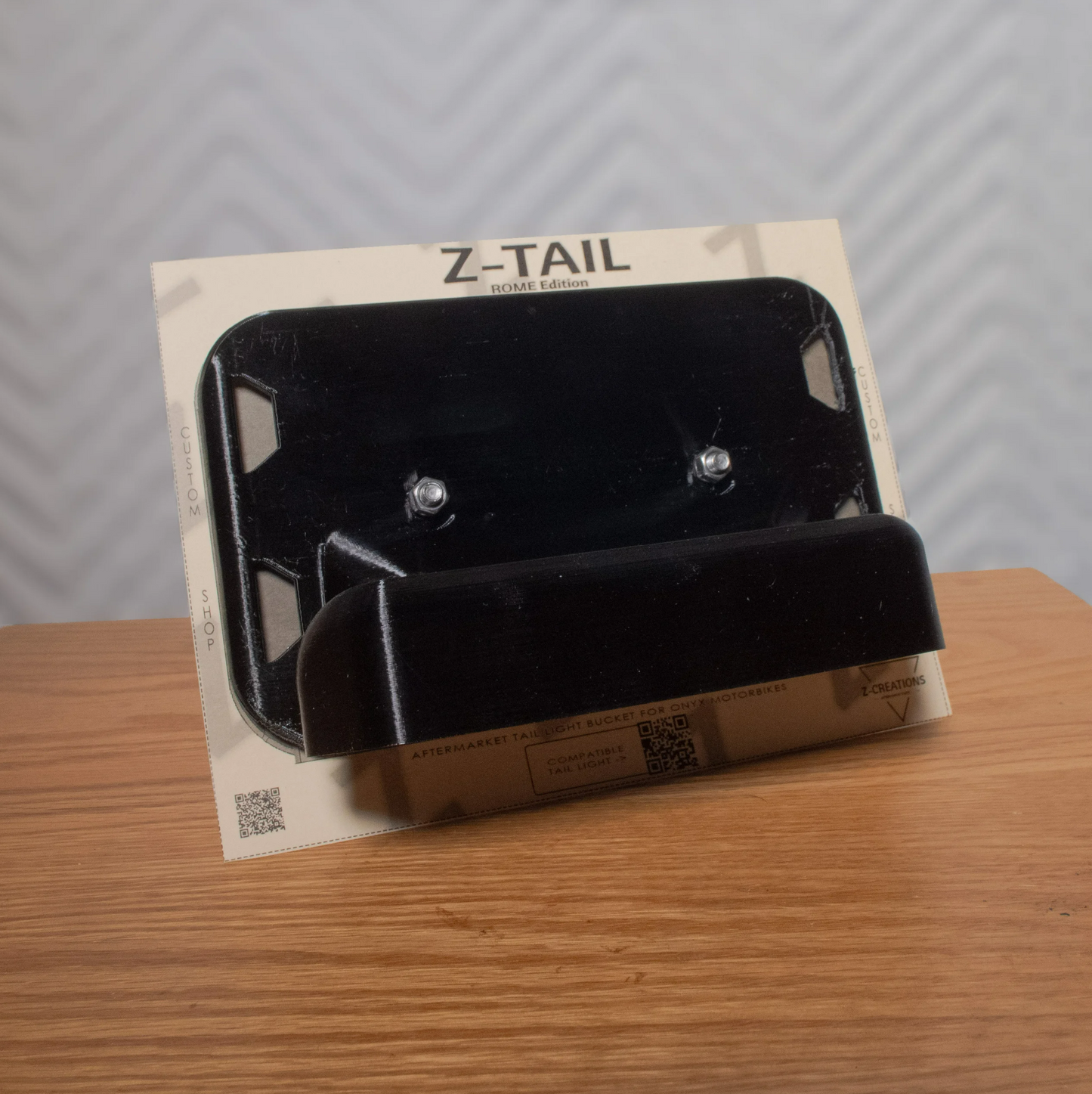 ONYX Rear Rack Brake Light, Z-Tail ROME Edition