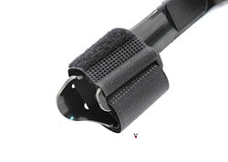 CURVED strap on black bar end mirror