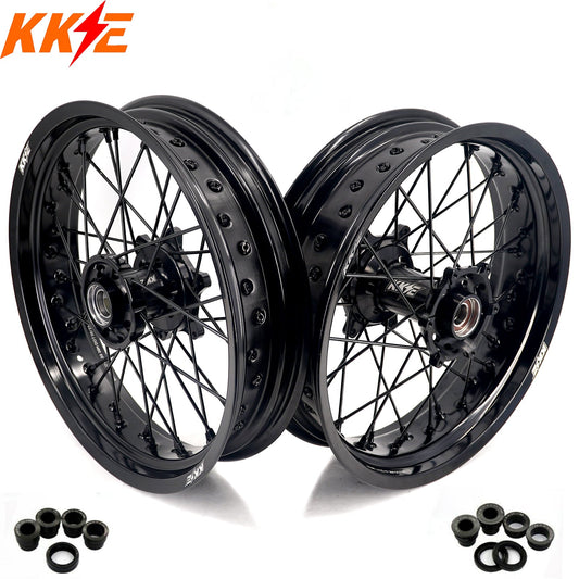 KKE 17Inch Supermoto Rims For KTM SX SX-F XC-F XC EXC EXC-F 2003-2024 Black