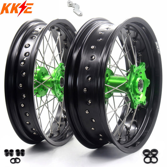 KKE 17Inch KX250F KX450F 2006-2021 For KAWASAKI Supermoto Spoked Wheels Rim